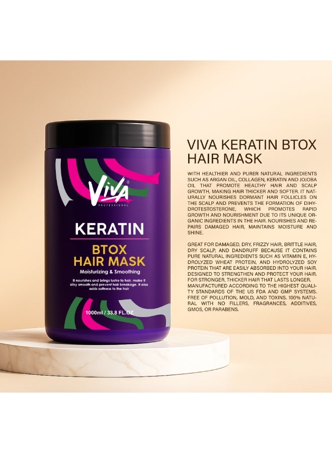 فيفا قناع الشعر كيراتين بوتوكس 1000 مل فيفا بروفيشنال لإصلاح مكثف والتحكم في التجعد - Image 3