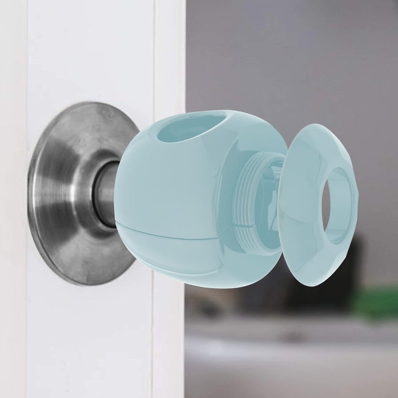 Driddle New  Improved  Door knob Baby Safety Cover  5 Pack  Deter Little Kids from Opening Doors with A Child Proof Door Handle Lock Blue - Image 3