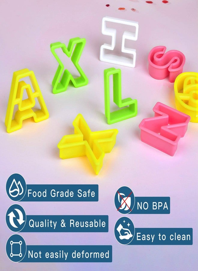 Worldity 41 PCS Mini Cookie Cutters, Small Alphabet & Number Cutters (0.98-2 Inch) for Baking, Food Grade Plastic Fondant Letter Cutter for Cookies, Fondant, Cupcakes, Holiday Cookie Parties - Image 4