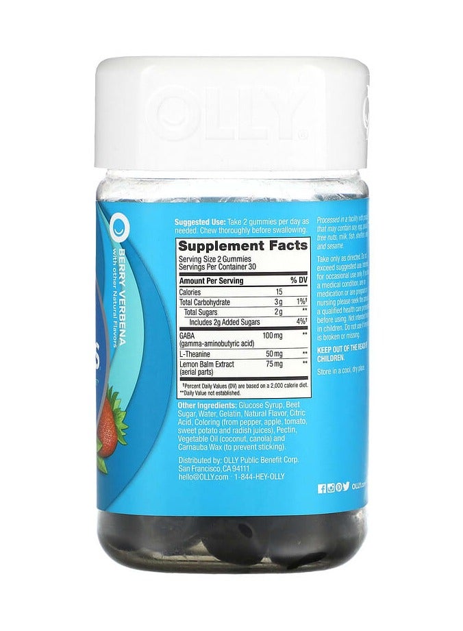 OLLY أولي وداعا للإجهاد بيري فيربينا 60 علكة - Image 2