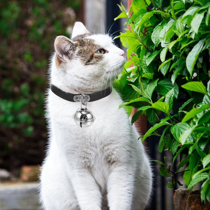 Adjustable Pu Leather Pet Collar with Bell Wear-Resistant Decorative Dog and Cat Collar for Outdoor Use for Large Dogs and Growing Puppies - Image 4