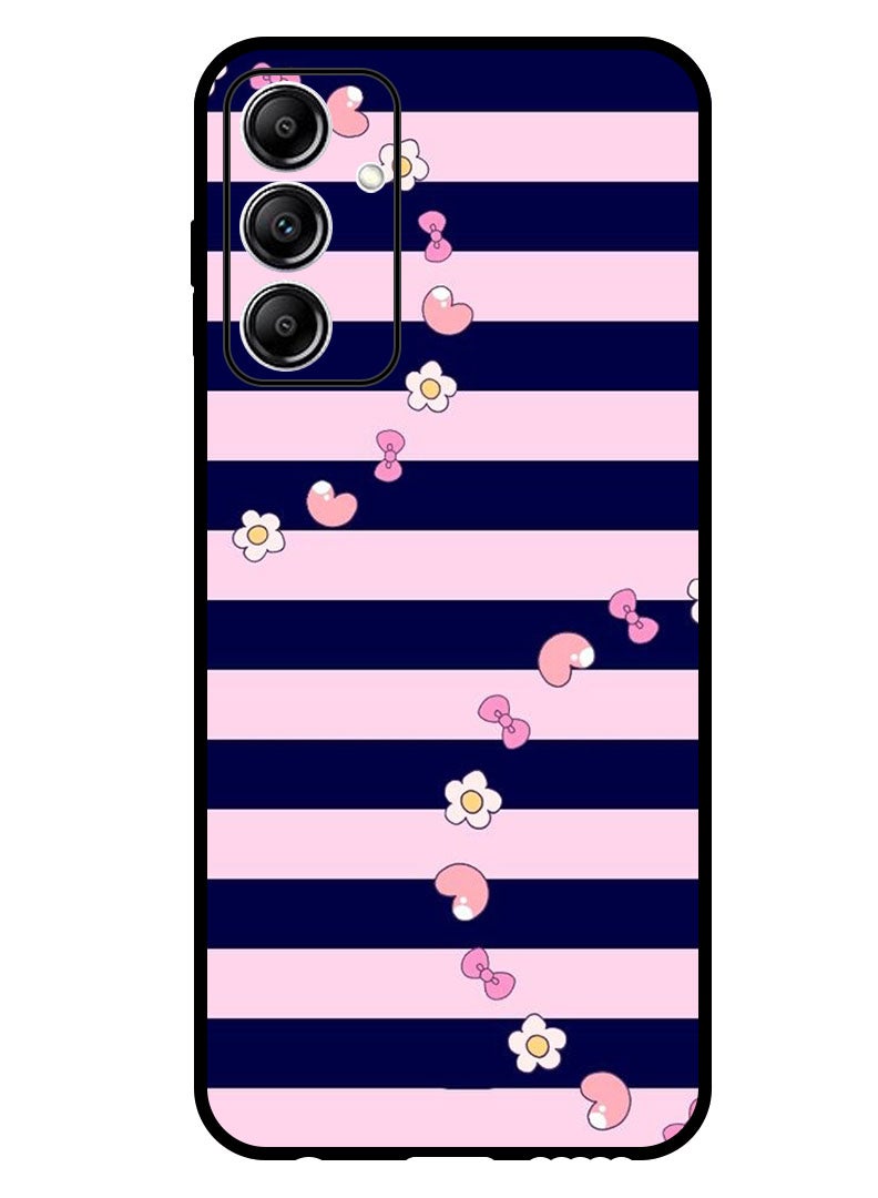 Theodor Protective Case Anti Scratch Shock Proof Bumper Cover For Samsung Galaxy A55 Heart and Flowers - Image 1