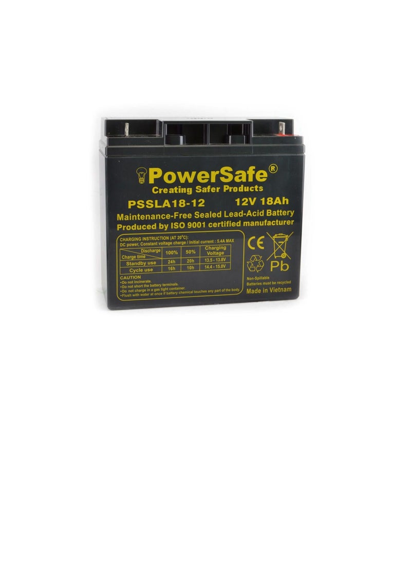 PowerSafe Sealed Lead Acid Battery 12V-18Ah PSSLA 18-12 - Image 3