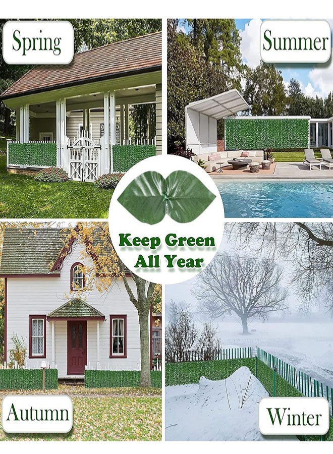 Artificial Ivy Privacy Fence Screen, 3 Meters Long, UV-Protected Greenery Wall Backdrop for Garden, Balcony, Backyard, Fence, Patio & Privacy Hedges - Image 5