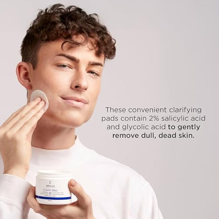 IMAGE Skincare, CLEAR CELL Salicylic Clarifying Pads, Exfoliating Wipes to Clarify Pores for Oily Prone Skin, 60 Pads - Image 3