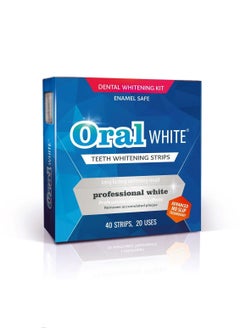 Oral White ORAL WHITE Professional Whitening Strips 40 Strips 20 Treatments  - Image 1