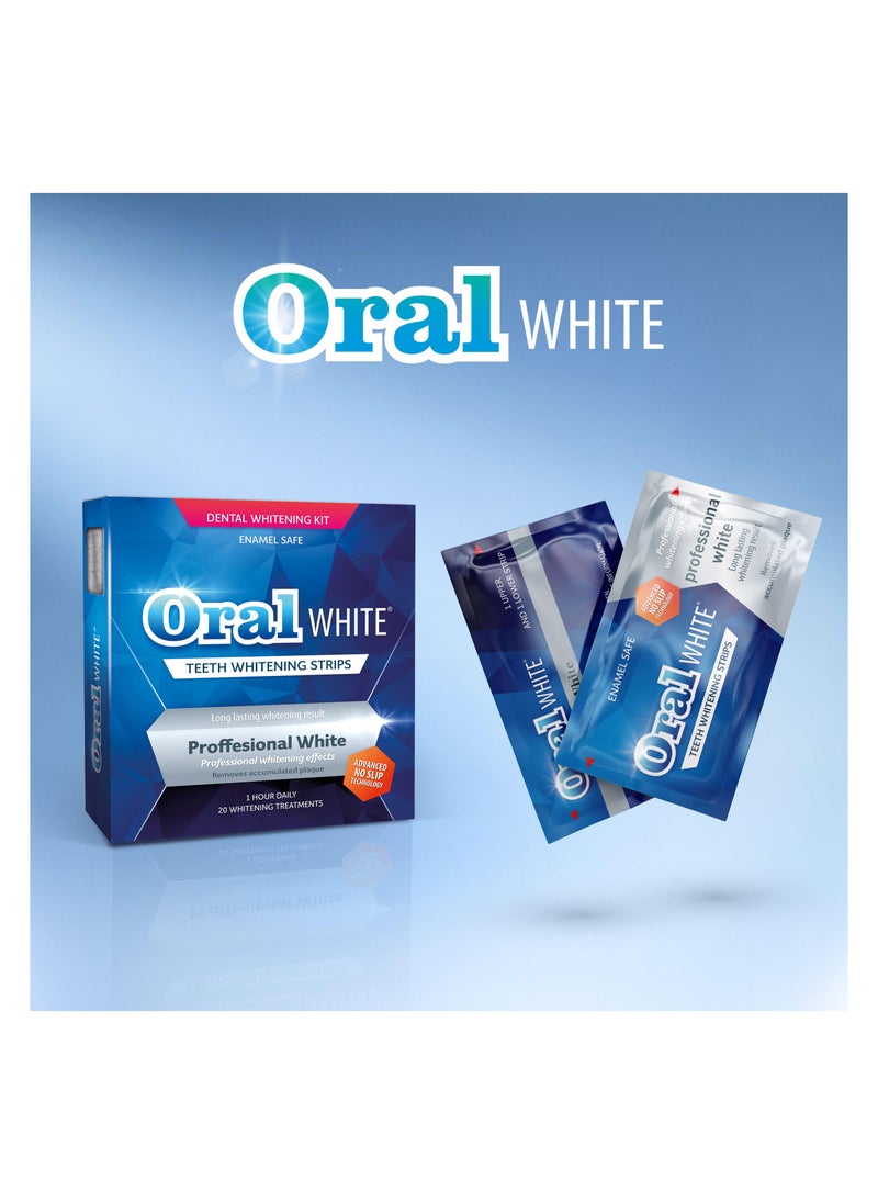 Oral White ORAL WHITE Professional Whitening Strips 40 Strips 20 Treatments  - Image 3