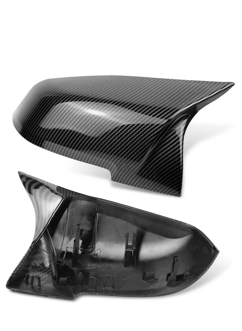 SYOSI Door Rearview Mirror Cover, 2 Pcs Caps Rearview Replacement, Carbon Fiber Side Mirror Cover, for BMW F20 F22 F23 F30 F31 F32 F33 F36 F87 M2 X1 E84 (Carbon Fiber) - Image 3