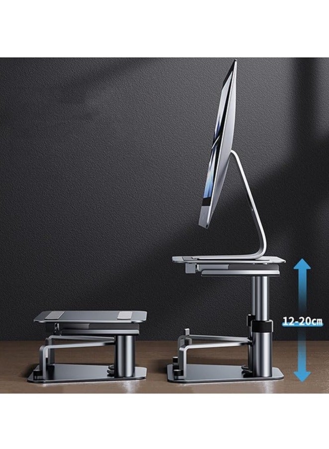 General Monitor Stand, Computer Monitor Stand Adjustable Height Retractable Desktop Stand for Keyboard Lifter for Laptop, Computer Monitor Arm  - Image 3