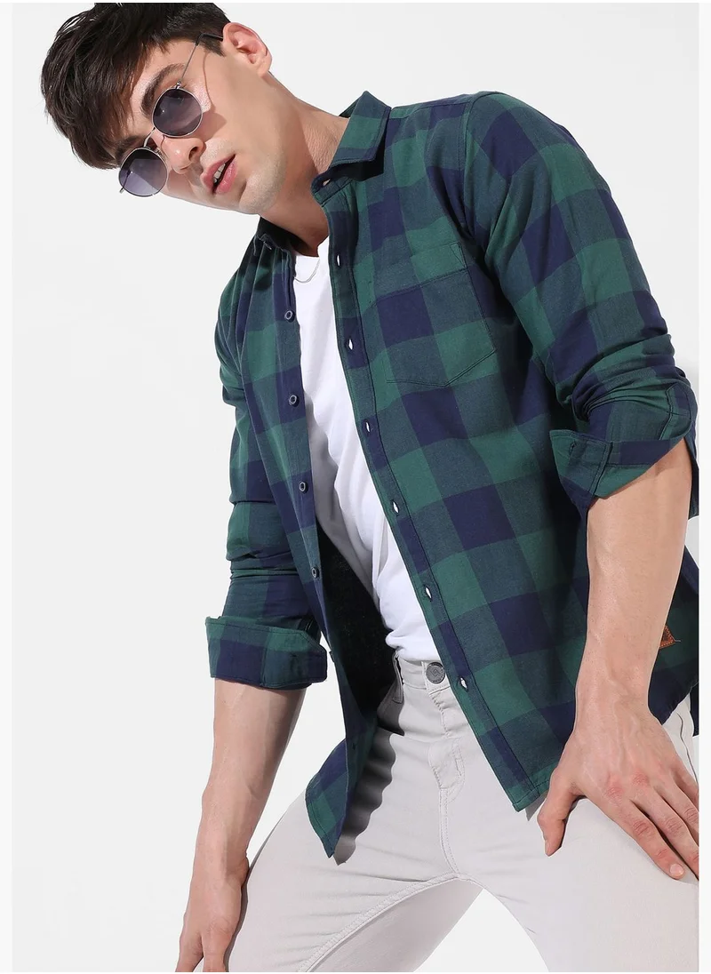 Campus Sutra Men's Checkered Casual Shirt