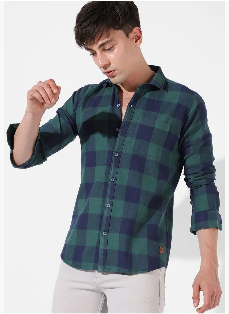 Campus Sutra Men's Checkered Casual Shirt