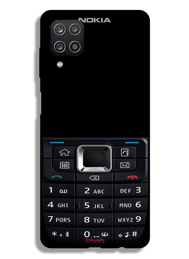 Tolwak Samsung Galaxy M12 Protective Case Cover Old Phone Pattern - Image 1