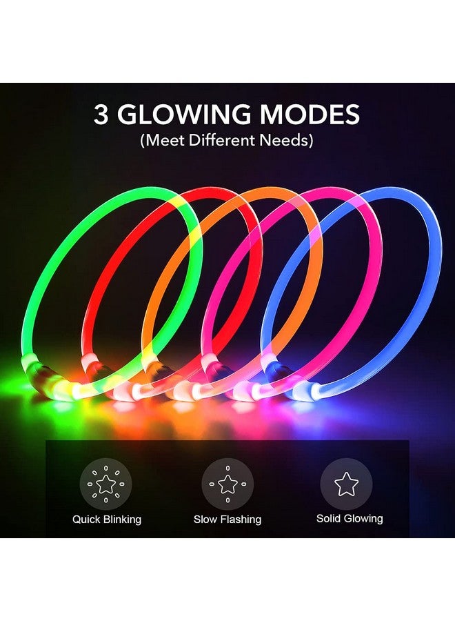 BSEEN Light Up Dog Collar - LED Dog Collar Rechargeable, Glowing Pet Collars for Small Medium Large Dogs, TPU Cuttable Lighted Puppy Collar, Safety Dog Lights for Night Walking (Green 70cm) - Image 2