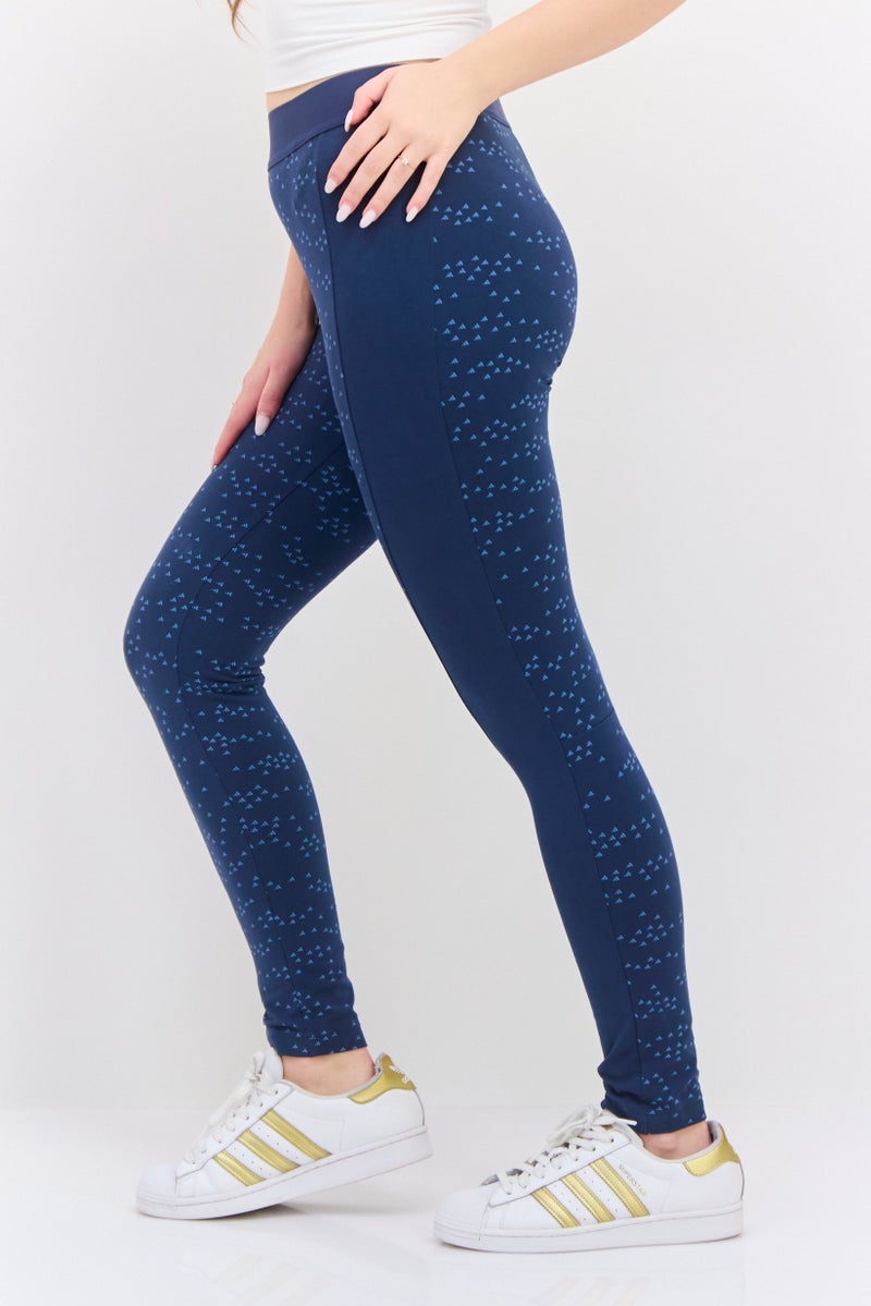 Adidas سروال ليجنغ رياضي نسائي مناسب للتدريب، أزرق داكن - Image 4