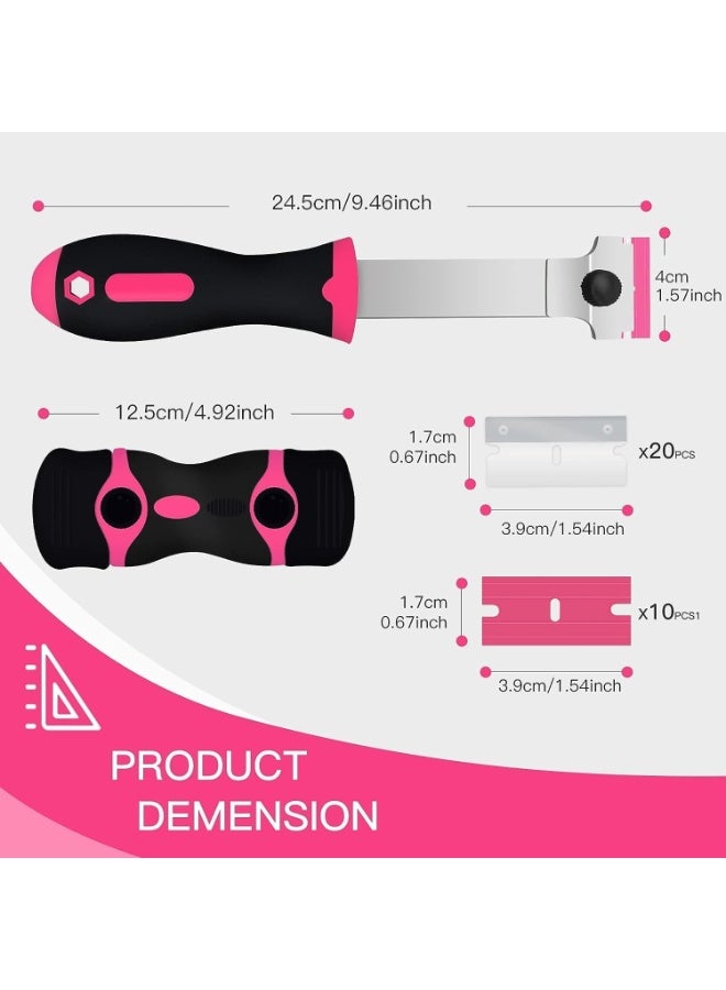 Razor Blade Scraper, Razor Scraper Tool, Double End Scraper, Easy to Use, for Removing Label, Registration Sticker, Tint, Grease from Windshield, Appliance, Glass - Image 2