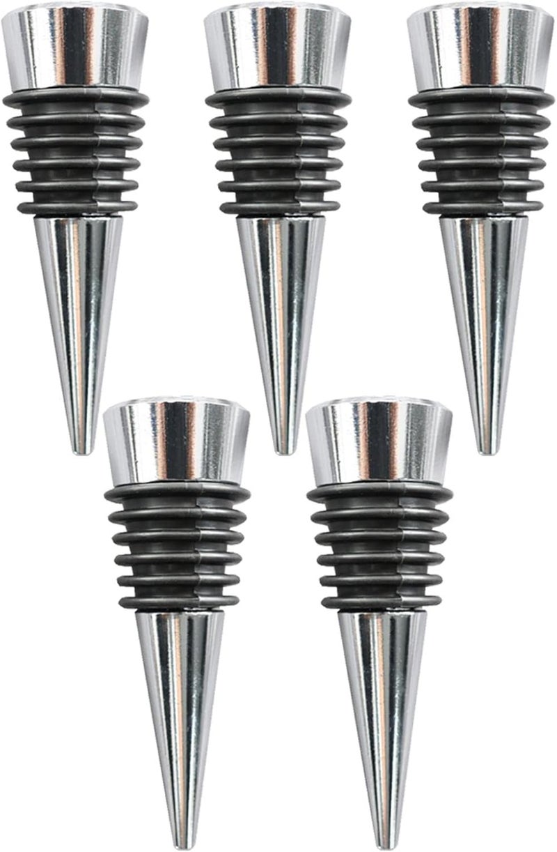 klarako 5 Pieces Wine Bottle Stopper Silicone Mold Resin Epoxy Casting Mold for DIY Casting Crafts, 5PCS Wine Stopper - Image 1