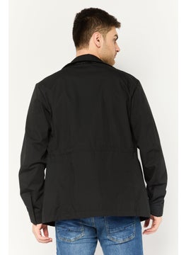EMPORIO ARMANI Men Plain Windbreaker Jacket, Black  - Image 4