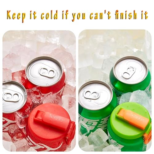 DIPESI 2 Color Soda Can Lids with Straw- Set of 2, Reusable pop can lids for Canned,BPA-Free Can Covers for Soda, Leak-Proof Design(Purple & Green) - Image 5