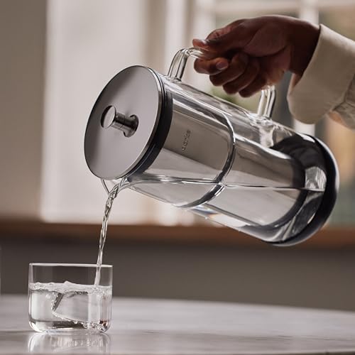 Aarke Purifier Glass Water Pitcher, Refillable Stainless Steel Filter, 8-Weeks Performance, BPA-Free, Dishwasher Safe, Pure & Enriched Refill Granules, 1.18L (5 Cups) Capacity - Image 3