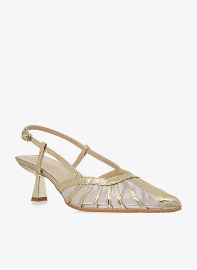 Khizana Gold Detail Mid Heel Pumps