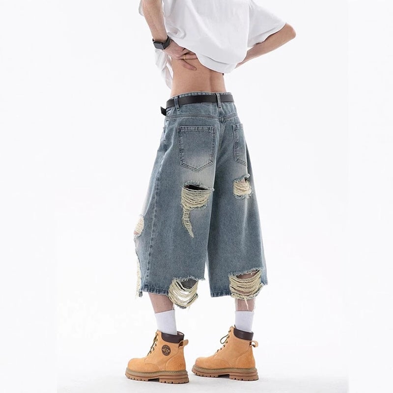 Unisex Classic Denim Jeans Loose Fit Daily Outdoor Wear - Image 1