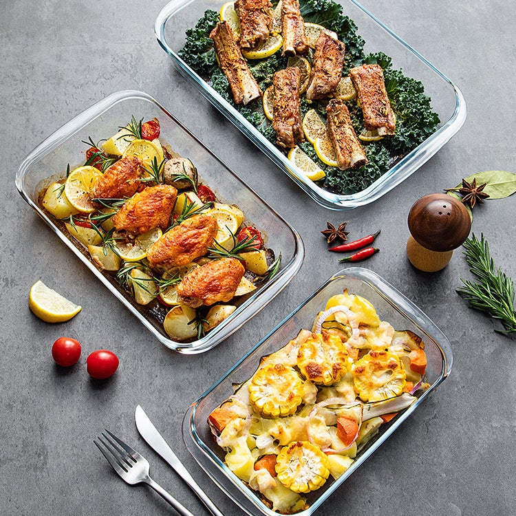 Fenix/Fienex Rectangular Fish Plate Microwave Oven Steamed Fish Plate Dinner Plate Household Heat Resistant - Image 3