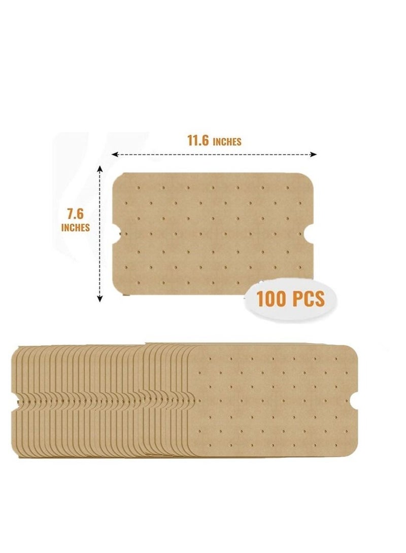 Y&D 100-Piece Non-Stick Oilproof Barbecue Kitchen Oven Baking Paper Beige - Image 1