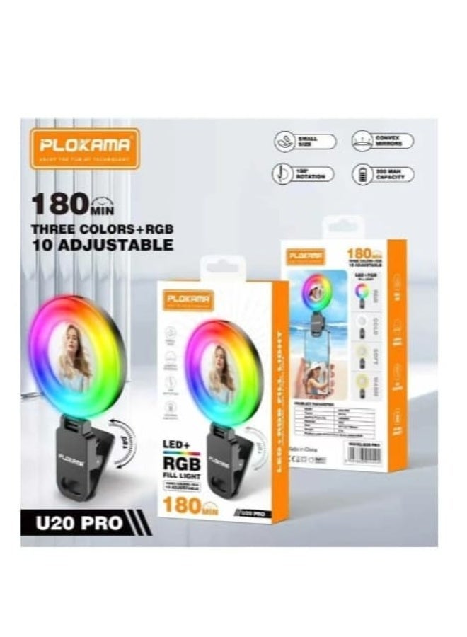 التخطيط رينج لايت صغير ليد للموبايل 10 أوضاع إضاءة ملونة - Image 3