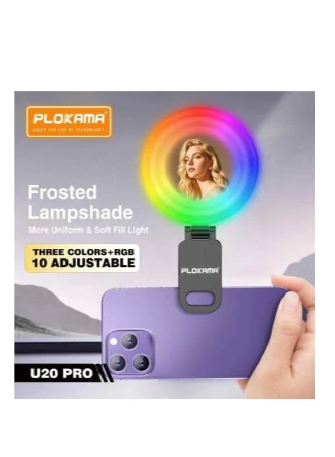 التخطيط رينج لايت صغير ليد للموبايل 10 أوضاع إضاءة ملونة - Image 2