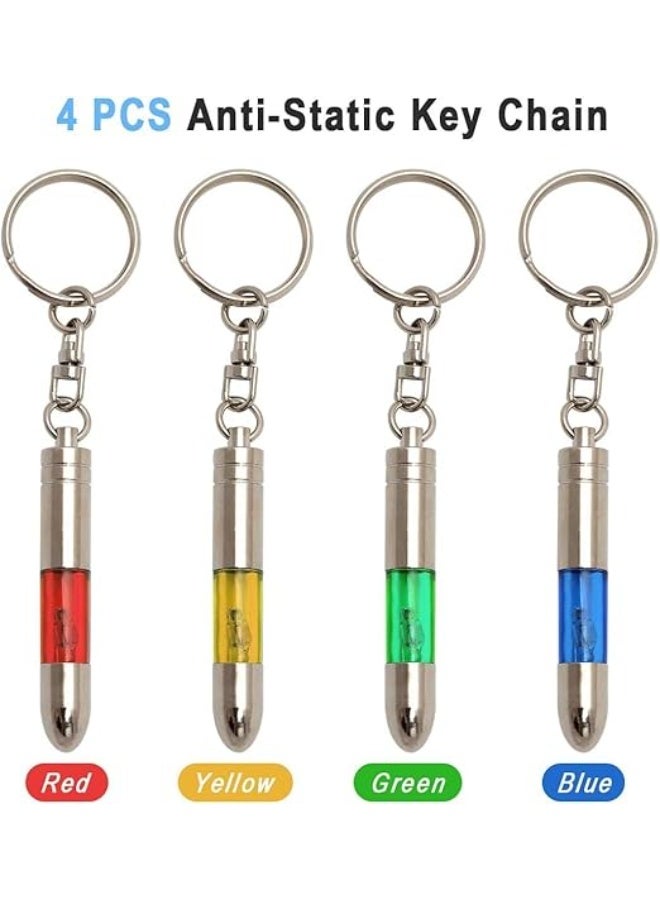 4Pcs Car Static Eliminator Keychains, Static Electricity Remover Keychain, Car Static Human Body Eliminator Discharger, ESD Tool Set for Cars, Quick Discharge, Portable & Convenient - Image 4