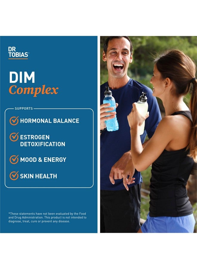 Dr. Tobias DIM Complex, Hormone Balance for Women & Men, DIM Supplement with BioPerine, Broccoli Extract & Calcium D-Glucarate Estrogen Detox Balance Complex, Non-GMO, Vegan, 60 Capsules - Image 3