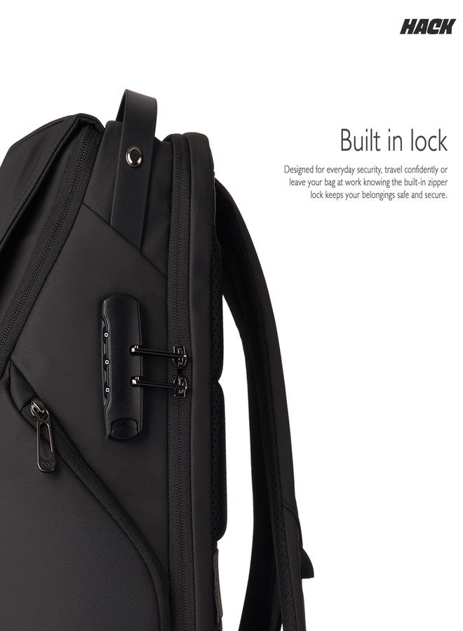 Hack Athletics Premium Mono Backpack | 30L Large Capacity | 15.6” Laptop Backpack | YKK Zippers | Built-in Zipper Lock | Water-Resistant Fabric | Office, School, Travel Backpack for Men & Women - Image 3