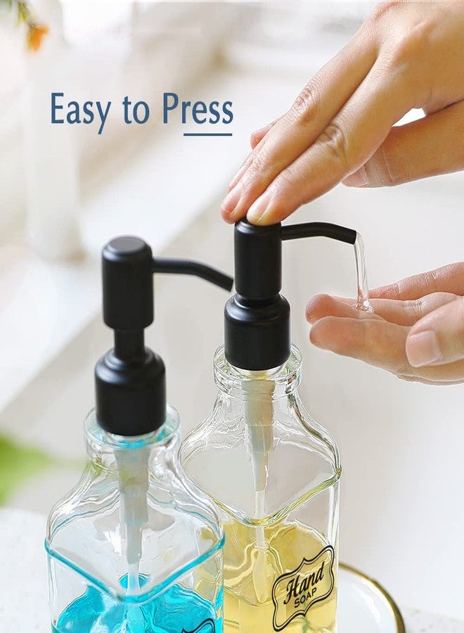 JASAI Durable 304 Stainless Steel Soap Dispenser Pump, Rustproof Black Satin Soap Dispenser Pump Replacement for Regular Mouth(2 Pack) - Image 4