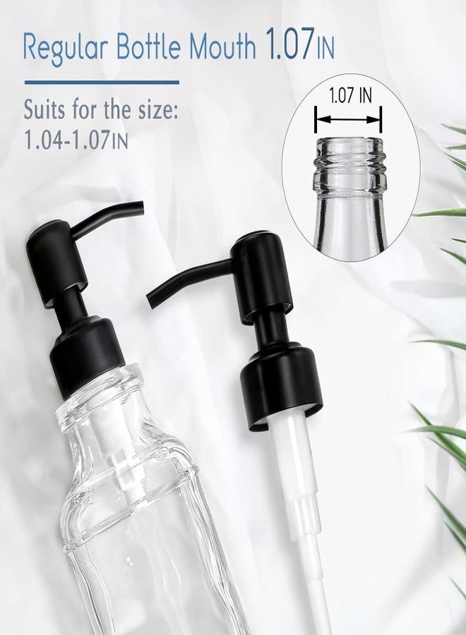 JASAI Durable 304 Stainless Steel Soap Dispenser Pump, Rustproof Black Satin Soap Dispenser Pump Replacement for Regular Mouth(2 Pack) - Image 2
