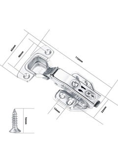 Garlo 4 Pcs Kitchen Units Door Hinges, Soft Close Cupboard Wardrobe Doors Hinges, Folding Doors Hinge with Screws, Full Overlay Mute Cabinet Hinges  - Image 2