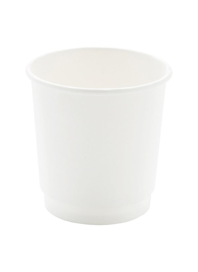 Restaurantware 500 CT Disposable White 4-oz Hot Beverage Cups with Double Wall Design: No Need for Sleeves - Perfect for Cafes - Eco Friendly Recyclable Paper - Insulated - Takeout Coffee Cup  - Image 1