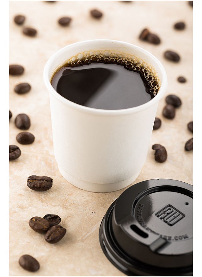 Restaurantware 500 CT Disposable White 4-oz Hot Beverage Cups with Double Wall Design: No Need for Sleeves - Perfect for Cafes - Eco Friendly Recyclable Paper - Insulated - Takeout Coffee Cup  - Image 5