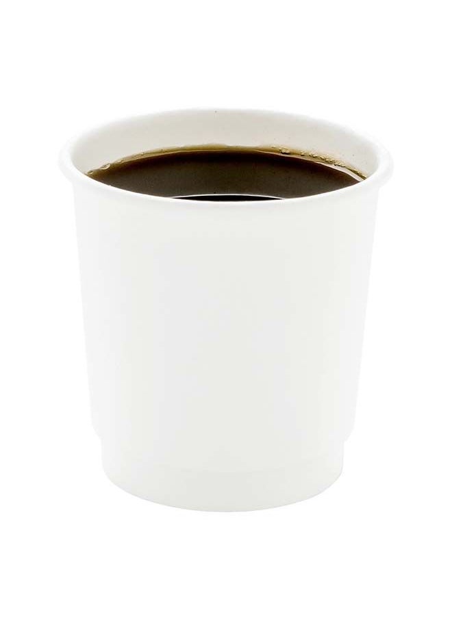 Restaurantware 500 CT Disposable White 4-oz Hot Beverage Cups with Double Wall Design: No Need for Sleeves - Perfect for Cafes - Eco Friendly Recyclable Paper - Insulated - Takeout Coffee Cup  - Image 4