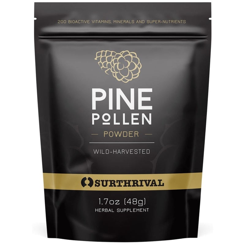 Surthrival: Pine Pollen Powder (48g), Wild Harvested, Energy & Endurance Restoration - Image 1