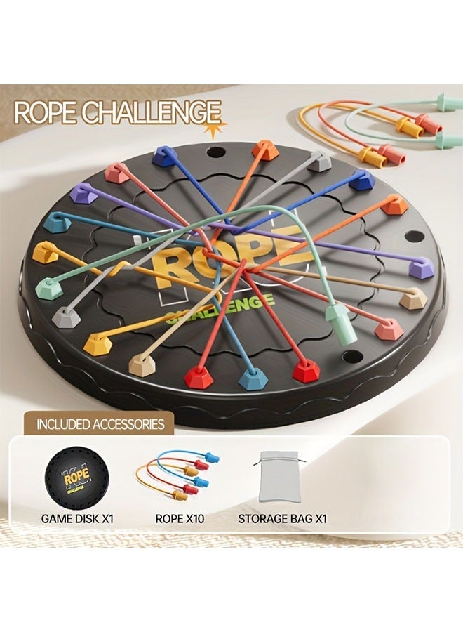 Super Fun Rope Challenge Game - Dual-Player Winner Wheel, Colorful Plastic Design for Parent-Child Interaction &, Helps Develop Focus Ideal Gift Boys & Girls, Puzzle game - Image 3