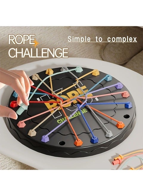 Super Fun Rope Challenge Game - Dual-Player Winner Wheel, Colorful Plastic Design for Parent-Child Interaction &, Helps Develop Focus Ideal Gift Boys & Girls, Puzzle game