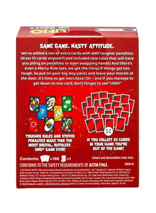 Original UNO Show 'em No Mercy - Twist to Classic Card Game with Draw 10, Stacking, Swapping & Mercy Rule, Ideal for Kids & Adults, Ages 7+ - view 2