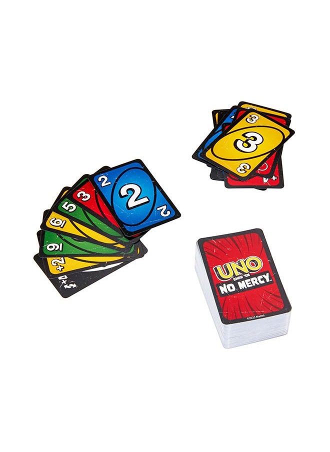 Mattel Games Original UNO Show 'em No Mercy - Twist to Classic Card Game with Draw 10, Stacking, Swapping & Mercy Rule, Ideal for Kids & Adults, Ages 7+  - Image 3