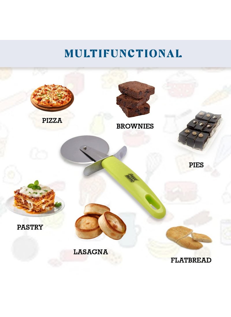Sweet Home Premium Pizza Cutter - Food Grade Material Smooth Rotating Pizza Slicer Cutter Wheel Stainless Steel Pizza Cutter Wheel - with Non Slip Ergonomic Handle  - Image 5