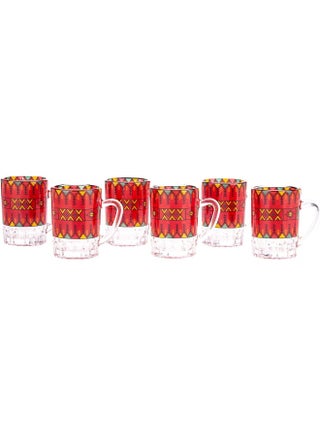 AKDC 6Pcs Glass Tea Cup W/Handle