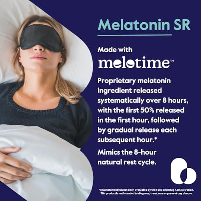 BESTVITE Melatonin SR 5mg (120 Vegetarian Capsules) - Extended Release Melatonin - Vegan - Non GMO - Gluten Free - Image 2