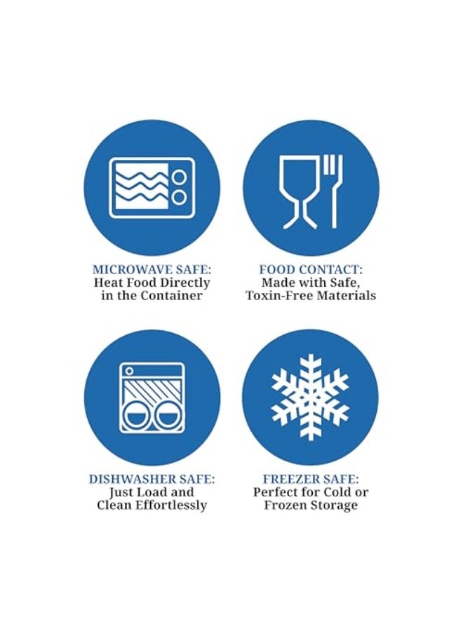 Westinghouse Rectangular Food Storage Box Set | 5 Sizes: 0.24L, 0.5L, 1.0L, 1.5L, 2.5L | Leak-Proof Lids | Stackable & Space-Saving - Image 5