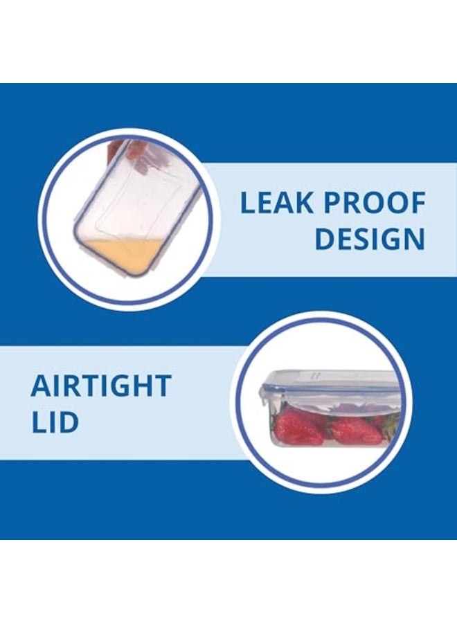 Westinghouse Rectangular Food Storage Box Set | 5 Sizes: 0.24L, 0.5L, 1.0L, 1.5L, 2.5L | Leak-Proof Lids | Stackable & Space-Saving - Image 4