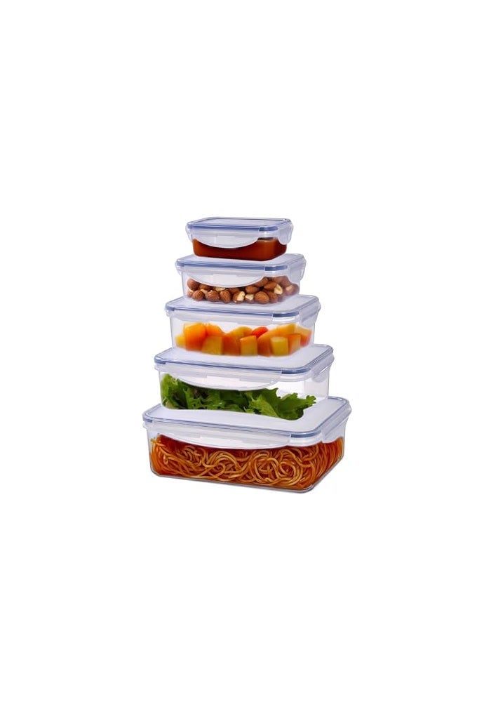 Westinghouse USA Rectangular Food Storage Box Set | 5 Sizes: 0.24L, 0.5L, 1.0L, 1.5L, 2.5L | Leak-Proof Lids | Stackable & Space-Saving - Image 2
