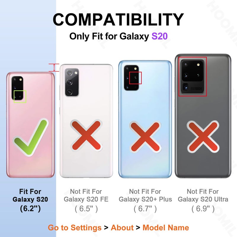 HOOMIL Case for Samsung Galaxy S20 6.2-Inch, Non-Yellowing, Drop Protection, Anti-Scratch Transparent Hard Back Phone Cover - Crystal Clear - Image 2